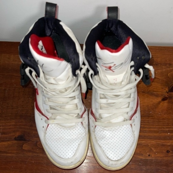 [Nike] Nike Air Jordan Flight 45 High Varsity  - White/Red/Black - Picture 3 of 7